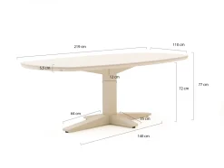 Apple Bee Camp Bay/Zanzibar dänisch oval 220 cm Gartenmöbel-Set 7-teilig