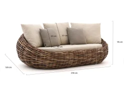 Apple Bee Cocoon Gartensofa 3-Sitzer 236 cm