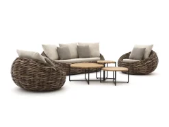 Apple Bee Cocoon Sessel-Sofa Lounge-Set 6-teilig 5-Sitzer