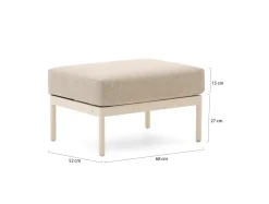 Apple Bee Condor Lounge Gartenhocker 52x68x42 cm