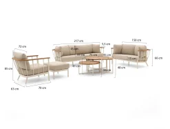 Apple Bee Condor Sessel-Sofa Lounge-Set 7-teilig 6-Sitzer