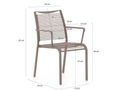 Apple Bee Hawaii Gartensessel stapelbar mit Gartenhocker