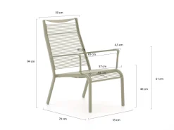 Apple Bee Hawaii Lounge Balkonmöbel-Set 3-teilig stapelbar
