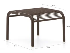 Apple Bee Hawaii Lounge Balkonmöbel-Set 3-teilig stapelbar
