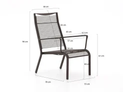Apple Bee Hawaii Lounge Balkonmöbel-Set 3-teilig stapelbar