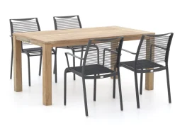 Apple Bee Hawaii/ROUGH-S 160 cm Gartenmöbel-Set 5-teilig stapelbar