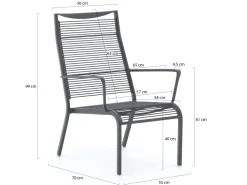 Apple Bee Hawaii Stapelsessel Garten mit Hocker