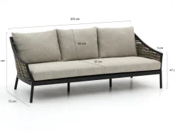 Apple Bee Milou Gartensofa 3-Sitzer 203 cm
