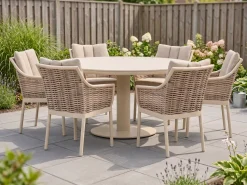 Apple Bee Milou/Melville ø160cm dining tuinset 6-delig