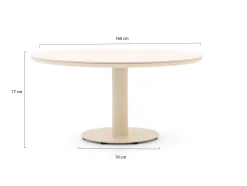 Apple Bee Milou/Melville ø160cm dining tuinset 6-delig