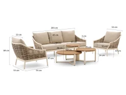 Apple Bee Milou/Monaco Sessel-Sofa Lounge-Set 6-teilig 5-Sitzer