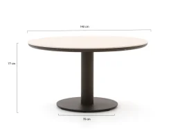 Apple Bee Pine Key/Melville ø 140 cm Gartenmöbel-Set 5-teilig