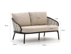 Apple Bee Pine Key/Tonga Sessel-Sofa Lounge-Set 5-teilig 6-Sitzer
