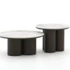 Apple Bee Tonga Beistelltisch-Set ø 80 cm (h: 36 cm)/ø 60 cm (h: 44 cm)