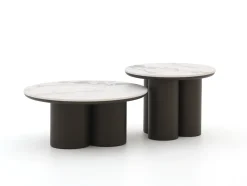 Apple Bee Tonga Beistelltisch-Set ø 80 cm (h: 36 cm)/ø 60 cm (h: 44 cm)