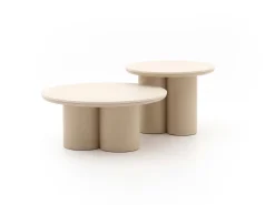 Apple Bee Tonga Beistelltisch-Set ø 80 cm (h: 36 cm)/ø 60 cm (h: 44 cm)