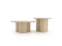 Apple Bee Tonga Beistelltisch-Set ø 80 cm (h: 36 cm)/ø 60 cm (h: 44 cm)