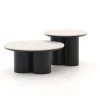 Apple Bee Tonga Beistelltisch-Set ø 80 cm (h: 36 cm)/ø 60 cm (h: 44 cm)