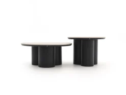 Apple Bee Tonga Beistelltisch-Set ø 80 cm (h: 36 cm)/ø 60 cm (h: 44 cm)