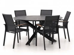 Bellagio Albinea/Lodola ø150cm dining tuinset 6-delig stapelbaar