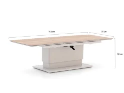 Bellagio Alimini Garten Lounge Esstisch 132/182x70x51/67,5 cm verstellbar ausziehbar