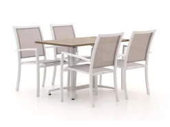 Bellagio Anzio/Canzo 120 cm Gartenmöbel-Set 5-teilig stapelbar klappbar