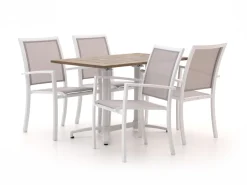Bellagio Anzio/Canzo 120 cm Gartenmöbel-Set 5-teilig stapelbar klappbar
