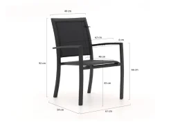 Bellagio Anzio/Fidenza 90 cm Gartenmöbel-Set 3-teilig stapelbar