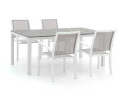 Bellagio Anzio/Fidenza 183 cm Gartenmöbel-Set 5-teilig stapelbar
