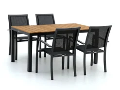 Bellagio Anzio/Fidenza 160 cm Gartenmöbel-Set 5-teilig stapelbar
