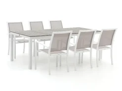 Bellagio Anzio/Fidenza 220 cm Gartenmöbel-Set 7-teilig stapelbar