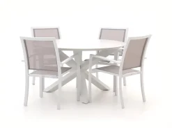 Bellagio Anzio/Lodola ø 130 cm Gartenmöbel-Set 5-teilig stapelbar