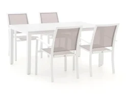 Bellagio Anzio/Menzano 160 cm Gartenmöbel-Set 5-teilig stapelbar