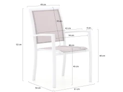 Bellagio Anzio/Menzano 160 cm Gartenmöbel-Set 5-teilig stapelbar