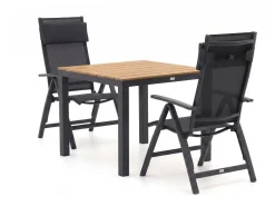 Bellagio Avenza/Fidenza 90 cm Gartenmöbel-Set 3-teilig verstellbar