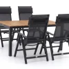 Bellagio Avenza/Fidenza 160 cm Gartenmöbel-Set 5-teilig verstellbar
