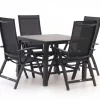 Bellagio Avenza/Fidenza 90 cm Gartenmöbel-Set 5-teilig verstellbar