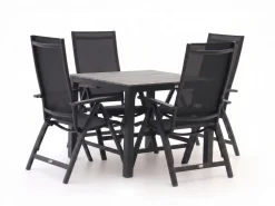 Bellagio Avenza/Fidenza 90 cm Gartenmöbel-Set 5-teilig verstellbar