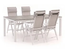Bellagio Avenza/Fidenza 183 cm Gartenmöbel-Set 5-teilig verstellbar