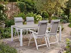 Bellagio Avenza/Fidenza 183 cm Gartenmöbel-Set 5-teilig verstellbar