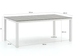 Bellagio Avenza/Fidenza 183 cm Gartenmöbel-Set 5-teilig verstellbar
