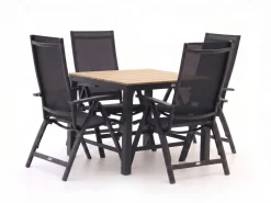 Bellagio Avenza/Fidenza 90 cm Gartenmöbel-Set 5-teilig verstellbar