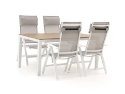Bellagio Avenza/Fidenza 160 cm Gartenmöbel-Set 5-teilig verstellbar