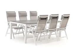 Bellagio Avenza/Fidenza 220 cm Gartenmöbel-Set 7-teilig verstellbar
