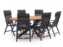 Bellagio Avenza/Fidenza oval 220 cm Gartenmöbel-Set 7-teilig verstellbar