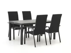 Bellagio Avio/Fidenza 160 cm Gartenmöbel-Set 5-teilig stapelbar