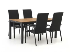 Bellagio Avio/Fidenza 160 cm Gartenmöbel-Set 5-teilig stapelbar