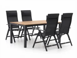 Bellagio Avio/Fidenza 160 cm Gartenmöbel-Set 5-teilig verstellbar