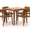 Bellagio Balba/Bruca 90 cm Gartenmöbel-Set 5-teilig stapelbar