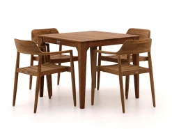 Bellagio Balba/Bruca 90 cm Gartenmöbel-Set 5-teilig stapelbar